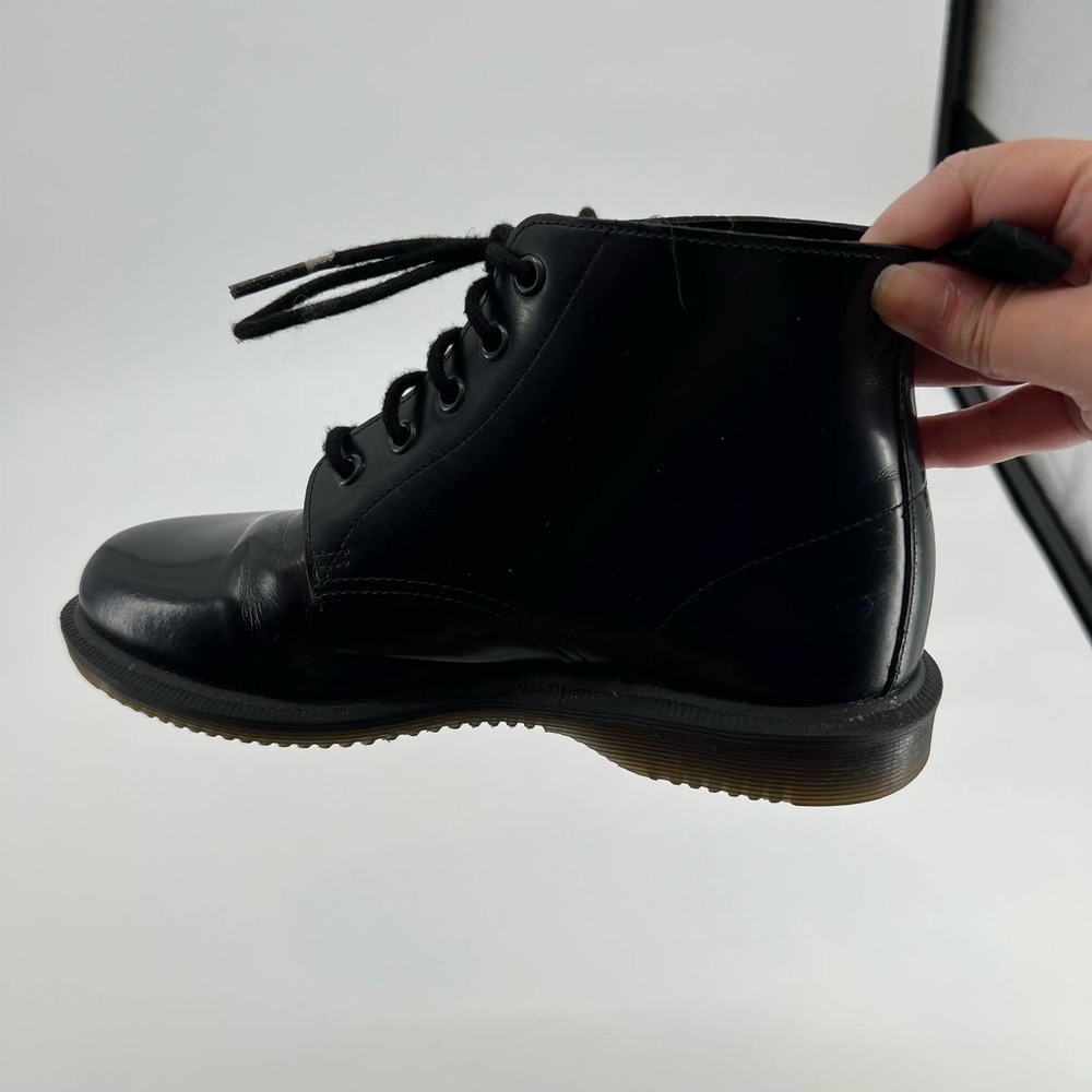 Martens Emmeline Refined Lace Up Leather Boot black polished smooth size 7 - Picture 4 of 10